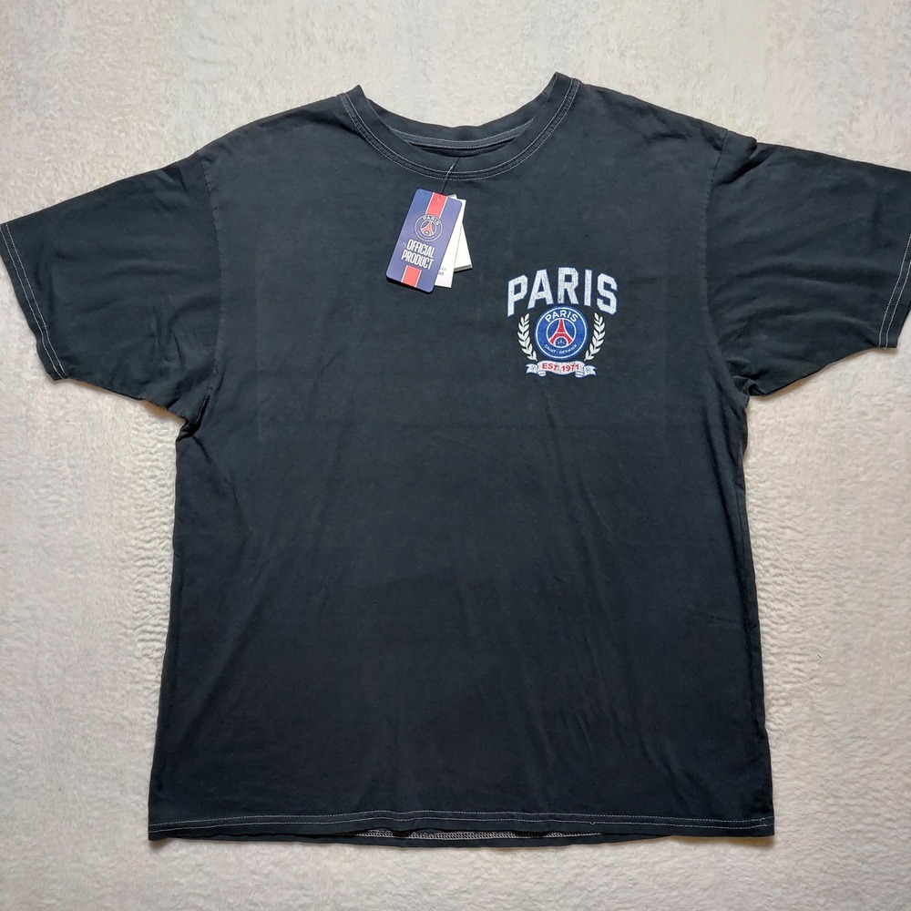 Paris Saint-Germain T-Shirt Mens XL Asphalt New PSG0031M1000 Graphic Tee
